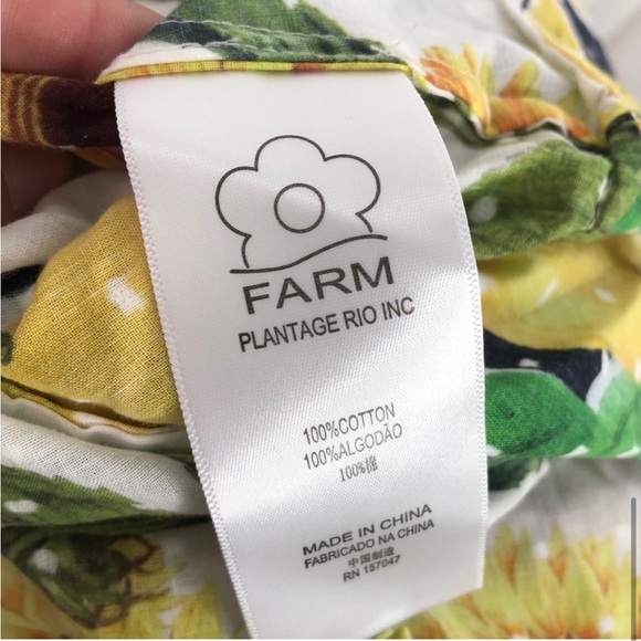 Farm Rio SUNFLOWER 🌻 Lemon 🍋 Wrap RUFFLE Skirt NWT S - Picture 7 of 7